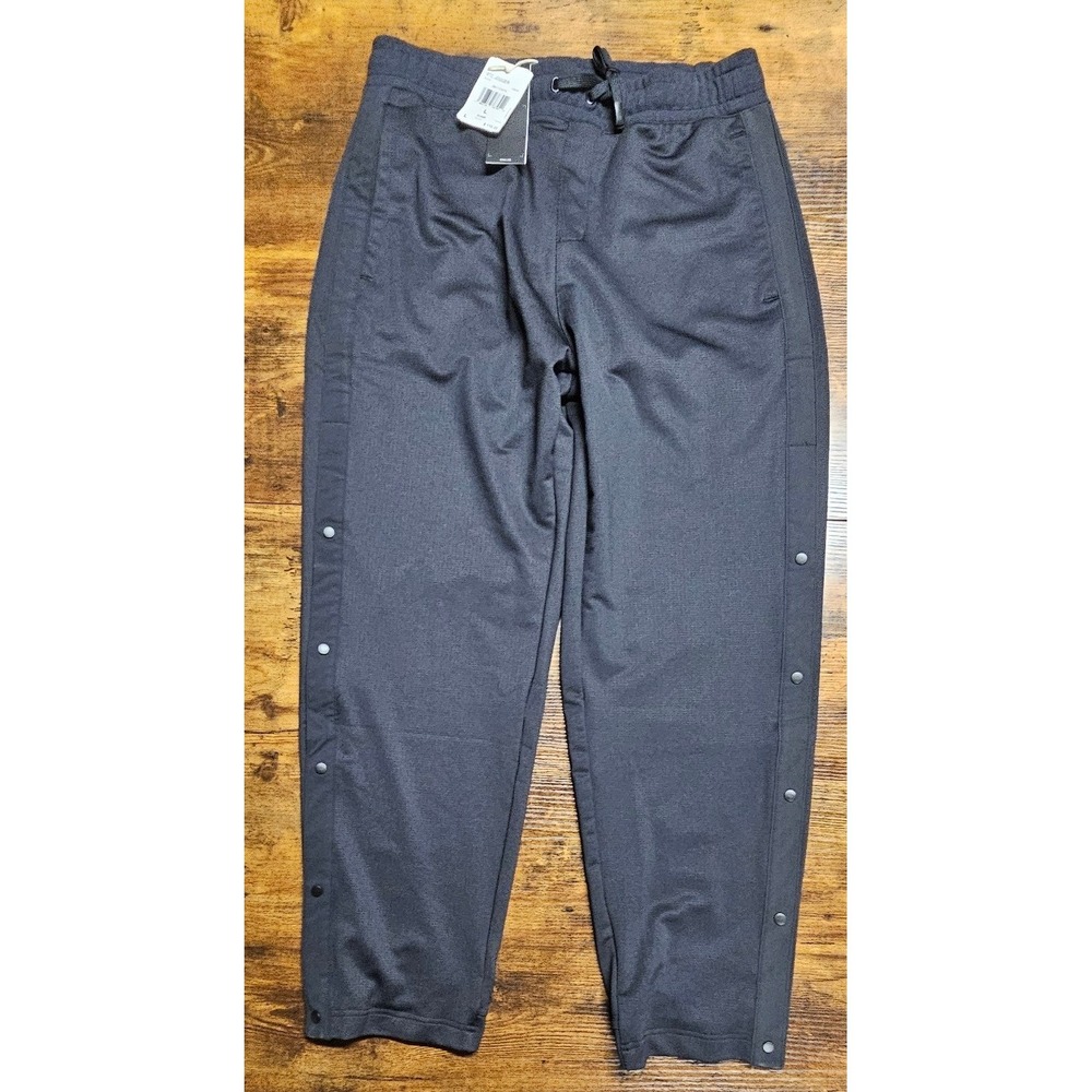 Adidas BTC Jogger Mens Black Snap Button Side Athletic Pants KB5596 Size L